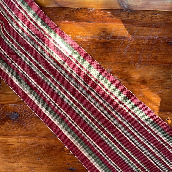 🎄 Park Designs Table Runner Burgundy/Green Cream 13”X54” - Picture 5 of 5